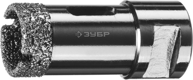 ЗУБР АВК, d 25 мм, (М14, 15 мм кромка), вакуумная алмазная коронка, Профессионал (29865-25) ЗУБР АВК, d 25 мм, (М14, 15 мм кромка), вакуумная алмазная коронка, Профессионал (29865-25)