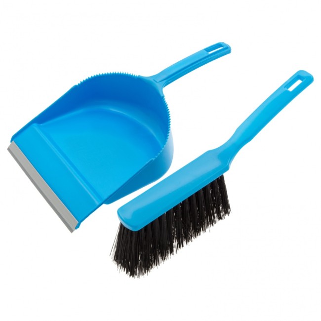 Набор: совок с кромкой 330 x 225 мм и щетка-сметка 285 мм, голубой, Home Palisad Набор: совок с кромкой 330 x 225 мм и щетка-сметка 285 мм, голубой, Home Palisad