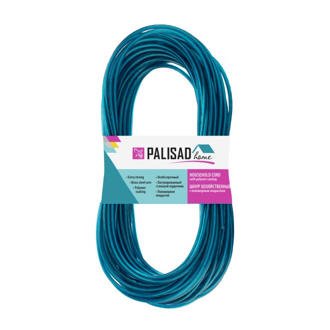 Шнур хозяйственный с полимерным покрытием, 3 мм, L 20 м, Home Palisad Шнур хозяйственный с полимерным покрытием, 3 мм, L 20 м, Home Palisad