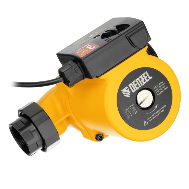 Циркуляционный насос CP32-8, напор 8 м, 160 л/мин, 1 м кабель, монт. длина 180 мм Denzel Циркуляционный насос CP32-8, напор 8 м, 160 л/мин, 1 м кабель, монт. длина 180 мм Denzel