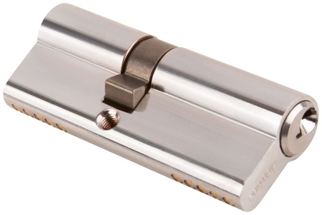 Цилиндровый механизм "PALLADIUM" асимметричный, 80 мм, ключ-ключ, хром Цилиндровый механизм "PALLADIUM" асимметричный, 80 мм, ключ-ключ, хром