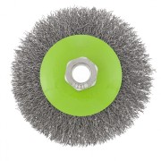 Щетка для УШМ, 100 мм, М14, "тарелка", витая проволока Сибртех Щетка для УШМ, 100 мм, М14, "тарелка", витая проволока Сибртех