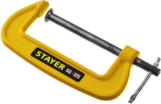 STAYER SG-125, 125 мм, чугунная струбцина G (3215-125) STAYER SG-125, 125 мм, чугунная струбцина G (3215-125)