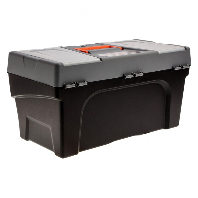 Ящик для инструмента 24", 590 х 300 х 300 мм, пластик Россия Stels Ящик для инструмента 24", 590 х 300 х 300 мм, пластик Россия Stels