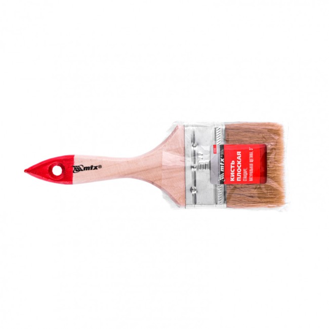 Кисть плоская "Стандарт" 3" (75 мм), натуральная щетина, деревянная ручка MTX Кисть плоская "Стандарт" 3" (75 мм), натуральная щетина, деревянная ручка MTX