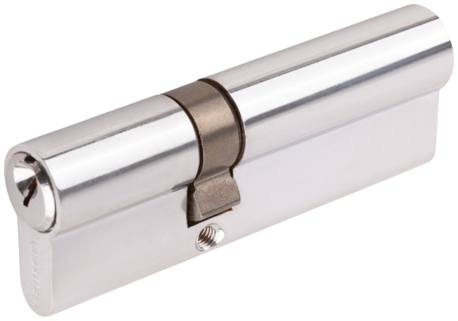 Цилиндровый механизм "PALLADIUM" асимметричный, 90 мм, ключ-ключ, хром Цилиндровый механизм "PALLADIUM" асимметричный, 90 мм, ключ-ключ, хром