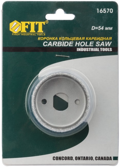 Коронка кольцевая по кафелю карбидная, глубина пропила 25 мм, 54 мм