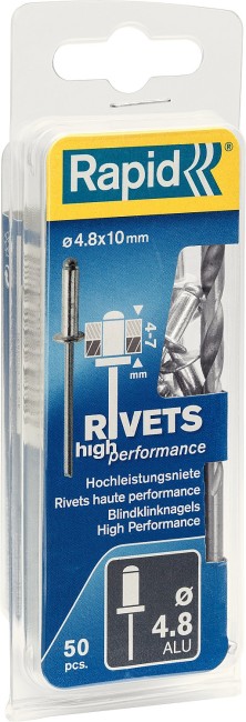 RAPID 4.8 х 10 мм, 50 шт, алюминиевая заклепка (5000387)