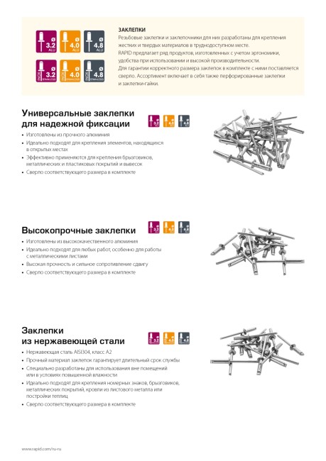 RAPID 4.8 х 10 мм, 50 шт, алюминиевая заклепка (5000387)