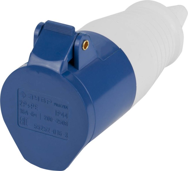 ЗУБР 16 A, 250 В, переносная розетка (55252-016-3) ЗУБР 16 A, 250 В, переносная розетка (55252-016-3)