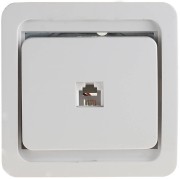 СВЕТОЗАР Гамма, телефонная, одинарная, цвет белый, электрическая розетка (SV-54117-W) СВЕТОЗАР Гамма, телефонная, одинарная, цвет белый, электрическая розетка (SV-54117-W)