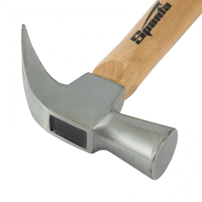 Молоток-гвоздодер, 650 г, боек 32 мм, деревянная рукоятка Sparta Молоток-гвоздодер, 650 г, боек 32 мм, деревянная рукоятка Sparta